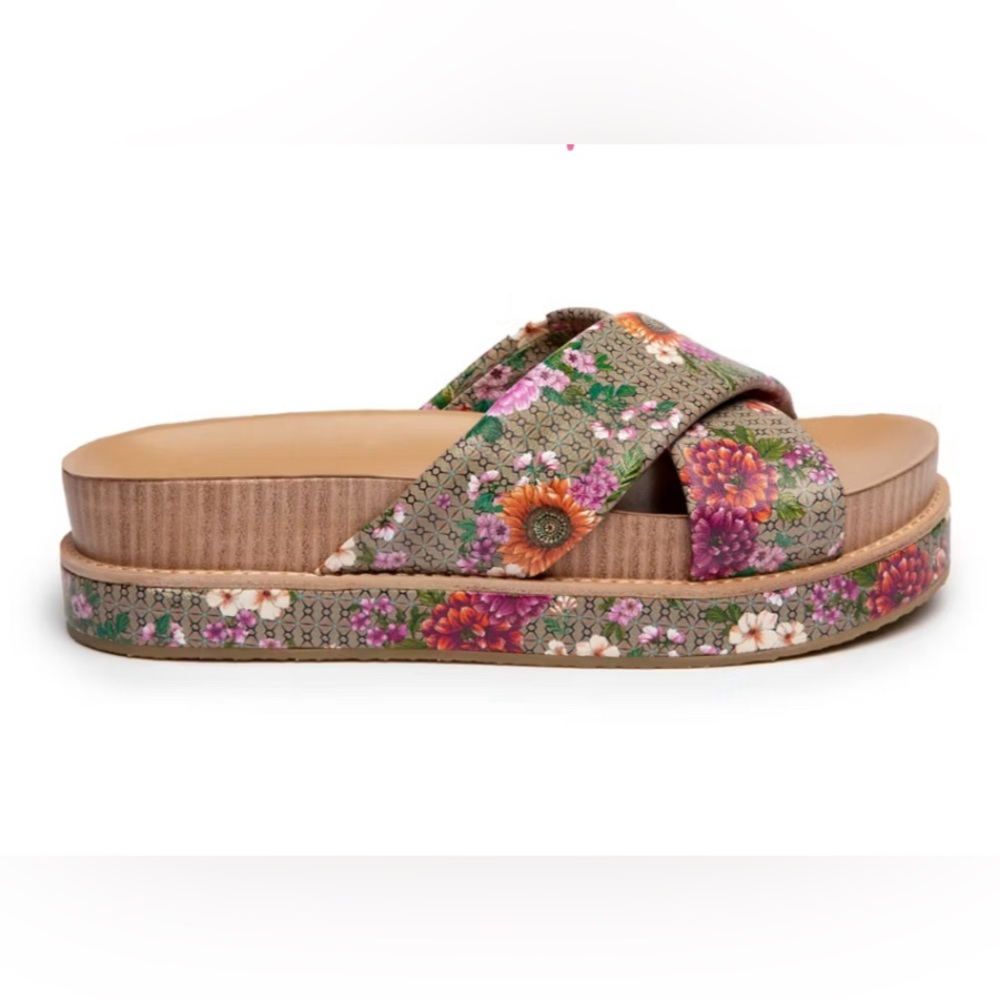 Johnny Was Floral Sandals size 8 EUC